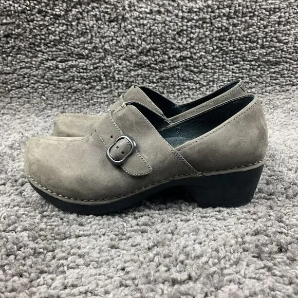 Women's Taupe Suede Clogs - Picture 1 of 8